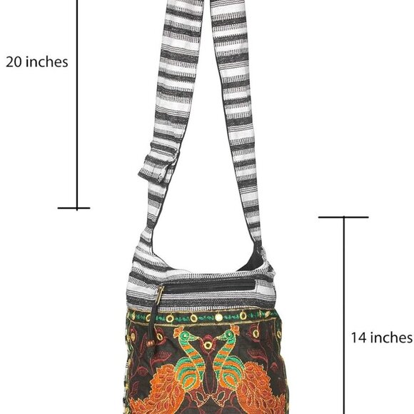 Hobo Shoulder Bag Messenger Casual Everyday Large Hippie Market Thick Functional - Picture 5 of 7